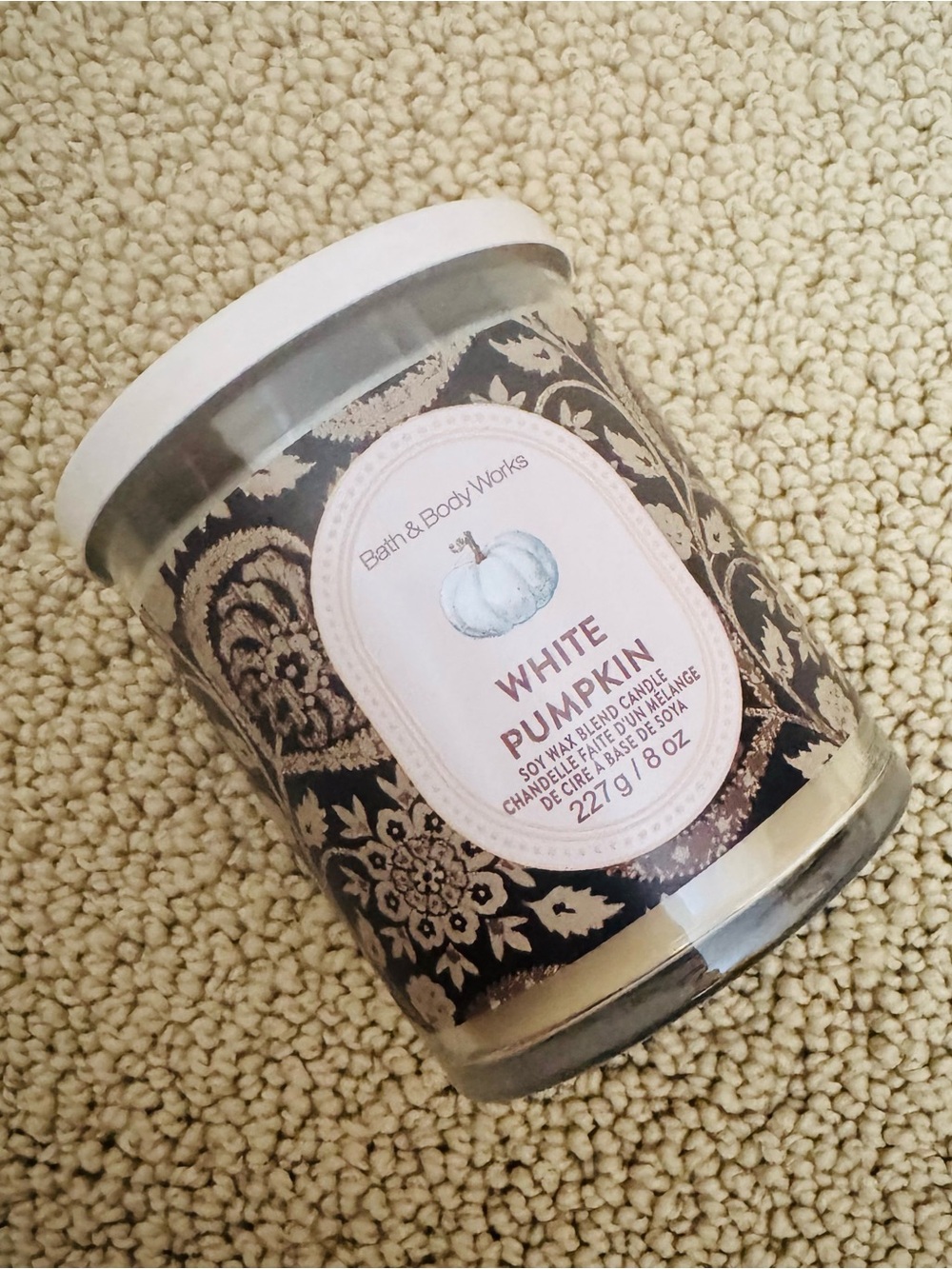 New Bath & Body Works White Pumpkin Single Wick Candle